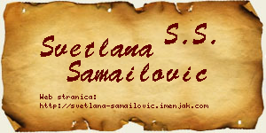 Svetlana Samailović vizit kartica